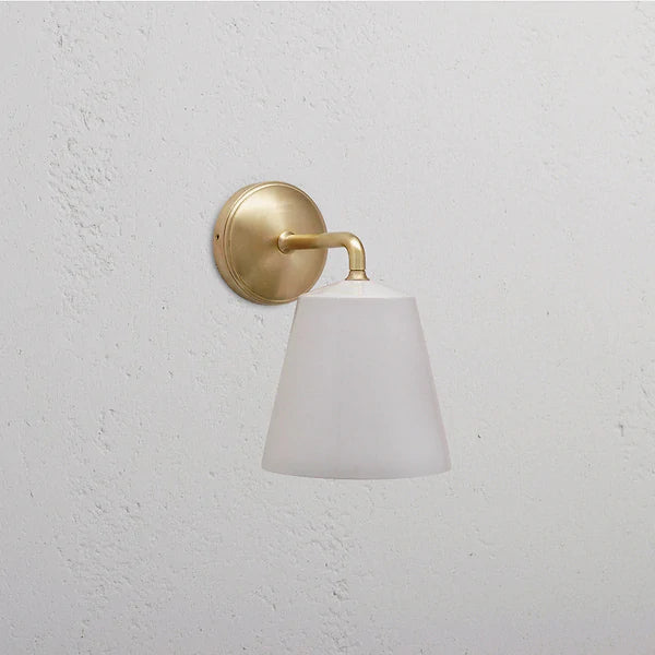Porselen medium vegglampe antikk messing