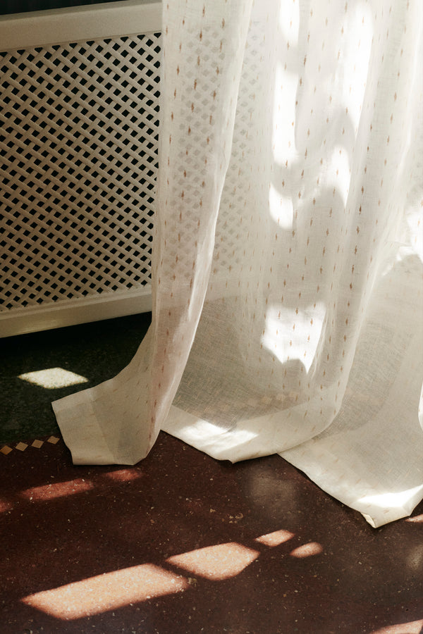 Helene Blanche Tekstil, Drop Voile Linen Ivory