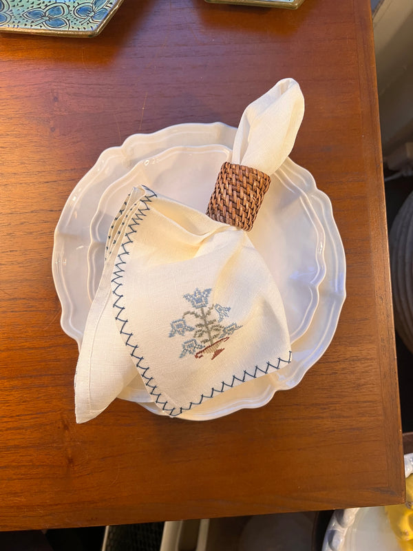 Tulip napkin, Light blue