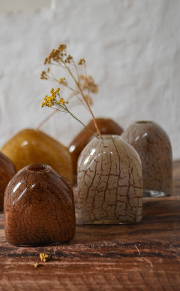 Small Glass vase taupe