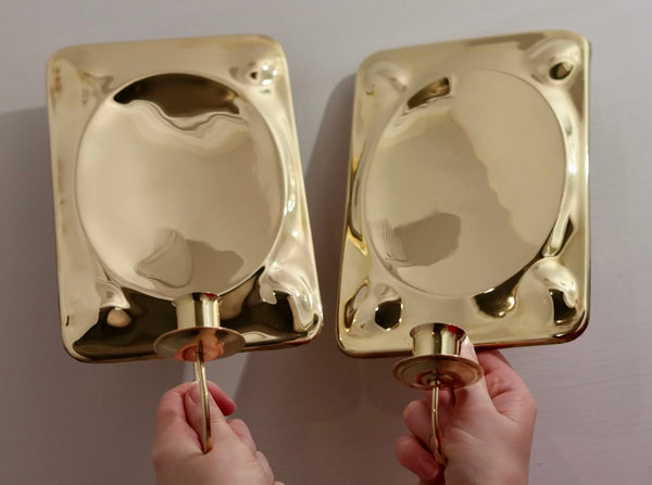 Pair of Brass Sconces