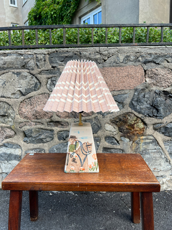 Needlepoint Stripe Lampshade, Sienna by Helene Blanche 23 cm