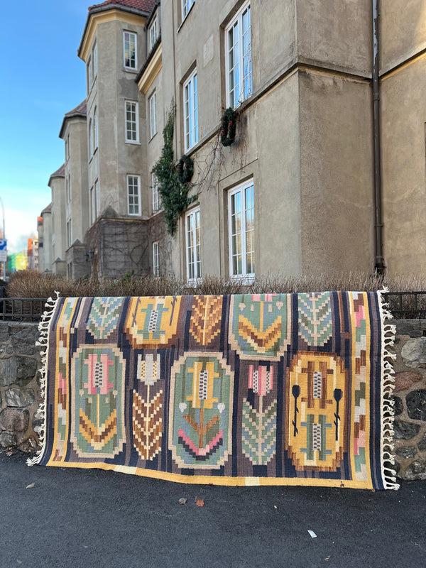 Håndvevd ullteppe, Öster