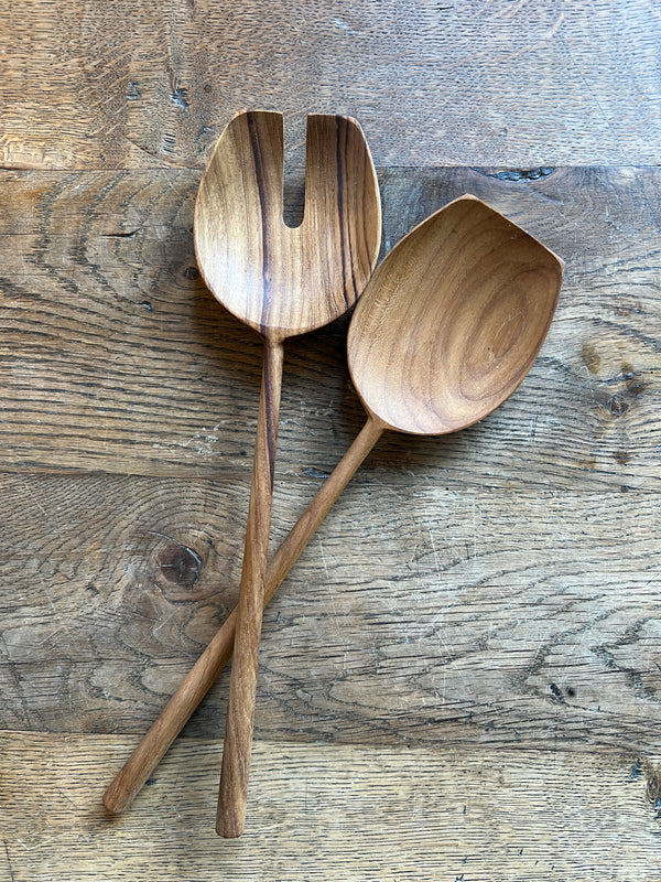 Salad cutlery long handle