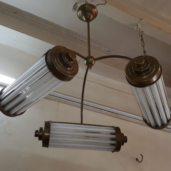 Brass & Glass Ceiling Lamp