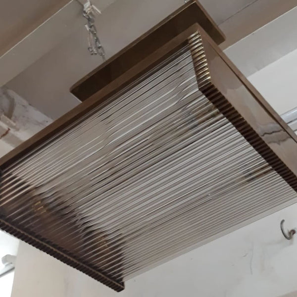 Brass & Glass Ceiling Lamp