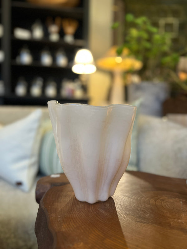 Glass Vase with Waves