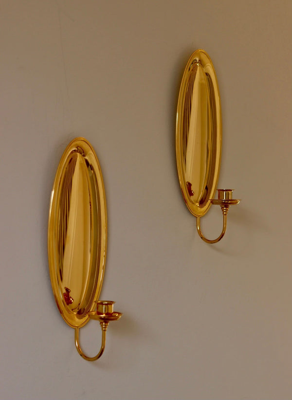 Pair of Brass Sconces