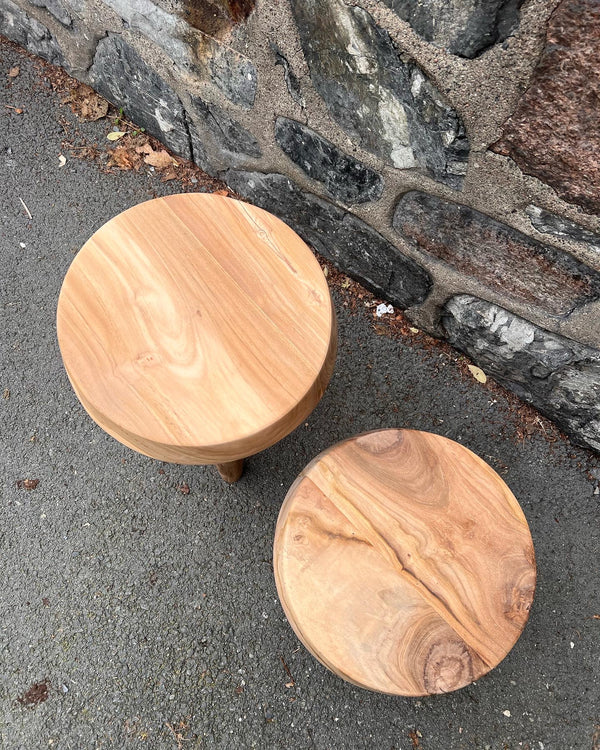Round Stool oak large