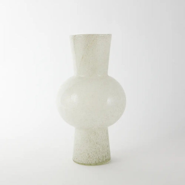 Glassvase med kule, Hvit