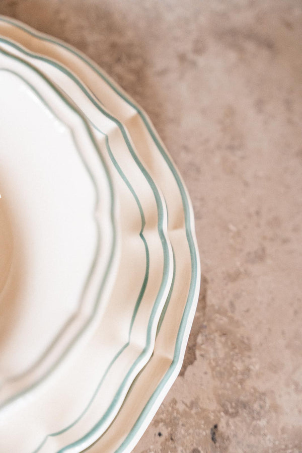 Gien Les Filet Celadon, Large breakfast bowl