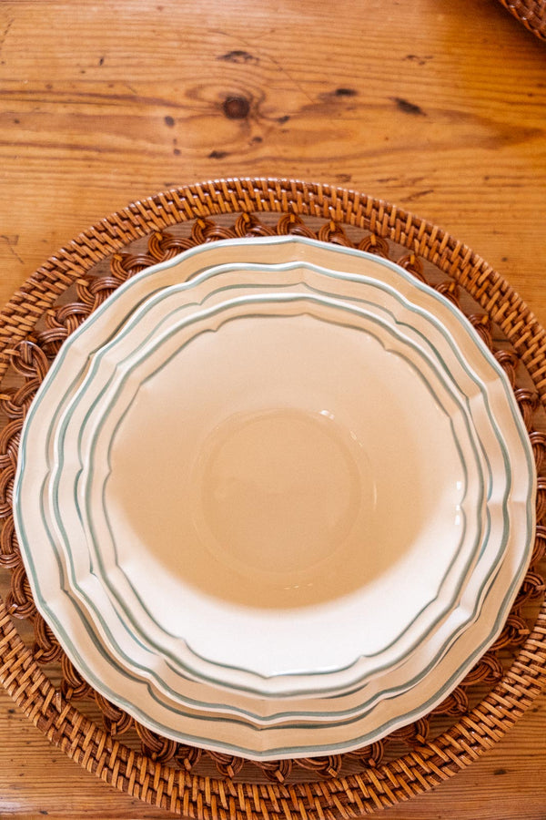 Gien Les Filet Celadon, Small Breakfast Bowl