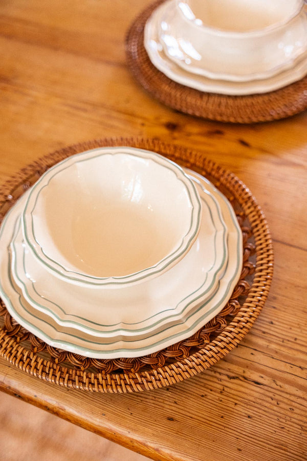Gien Les Filet Celadon, Small Breakfast Bowl