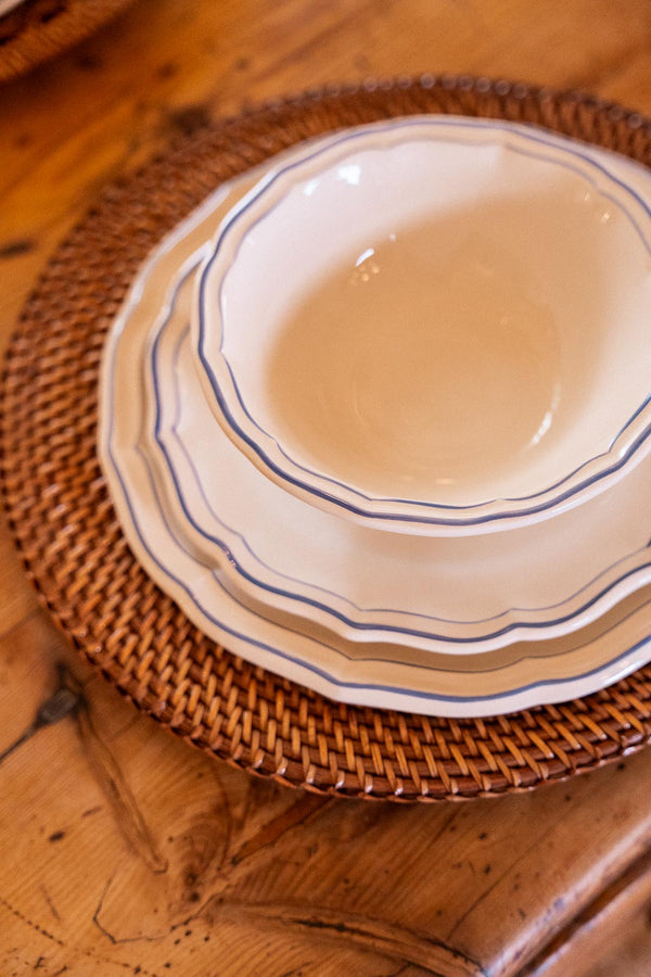 Gien Les Filet Bleu, Large Breakfast Bowl