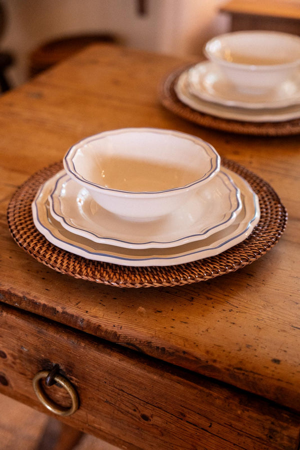 Gien Les Filet Bleu, Large Breakfast Bowl