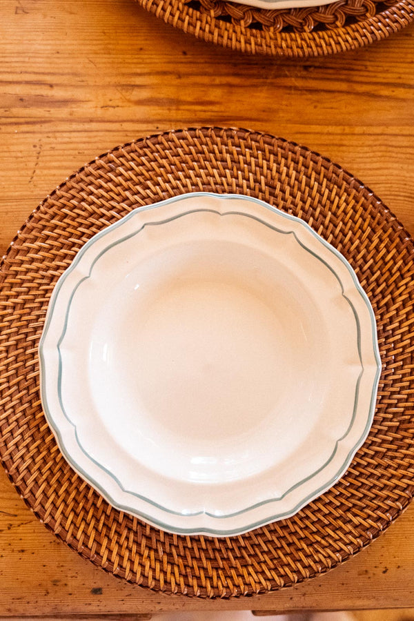 Gien Les Filet Celadon, Deep plate