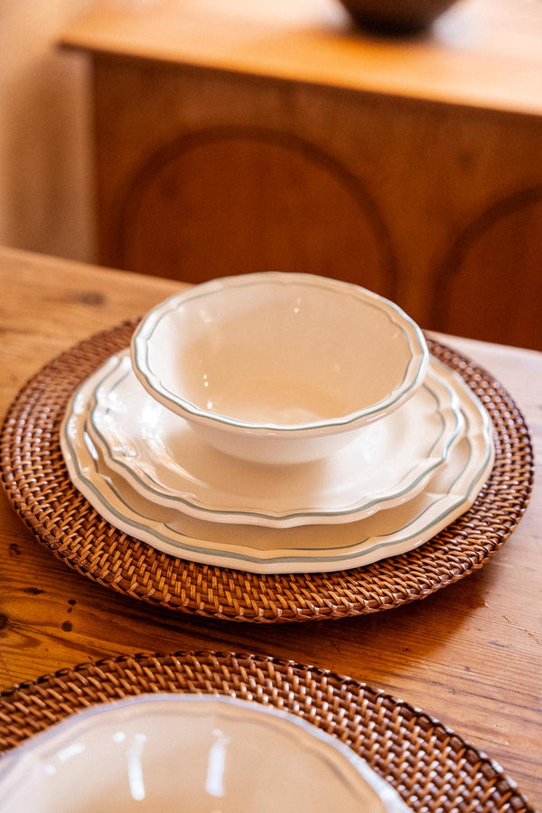 Gien Les Filet Celadon, Large breakfast bowl