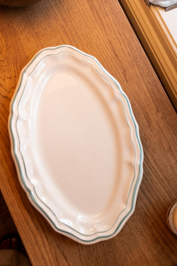 Gien Les Filet Celadon, Serving platter