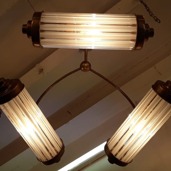 Brass & Glass Ceiling Lamp