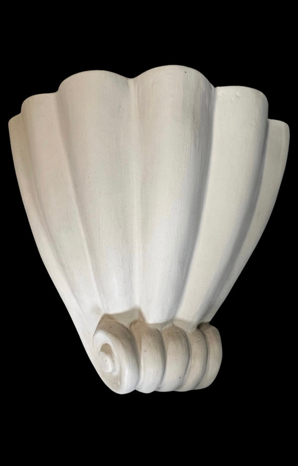 Shell wall lamps in plaster