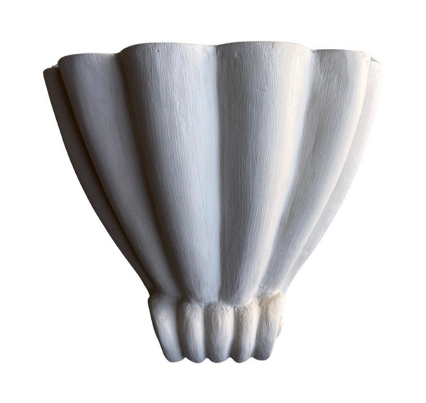 Shell wall lamps in plaster