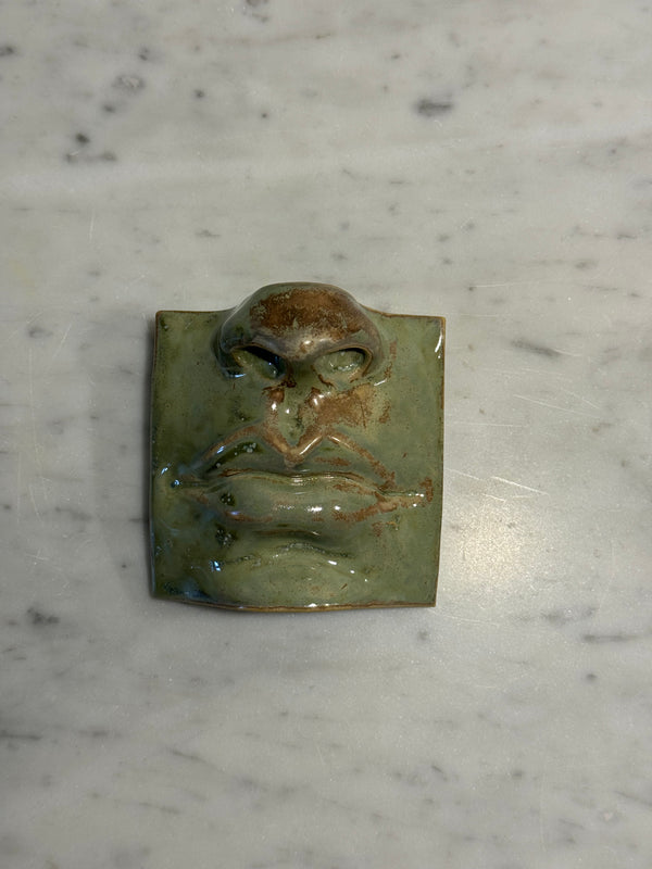 Skulptur munn grønn