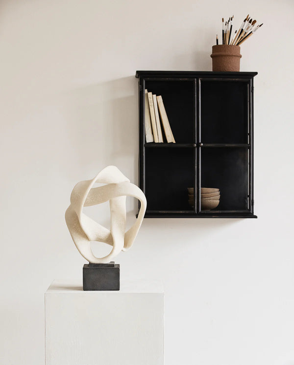 Wall cabinet iron and glass