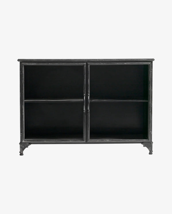Side table / TV table in black painted iron