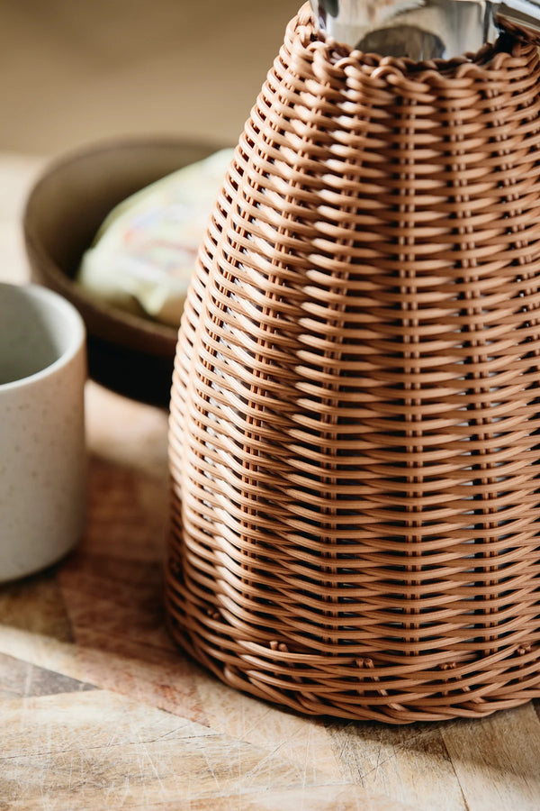 Rattan thermos / coffee pot