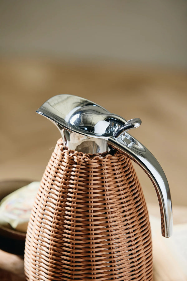 Rattan thermos / coffee pot