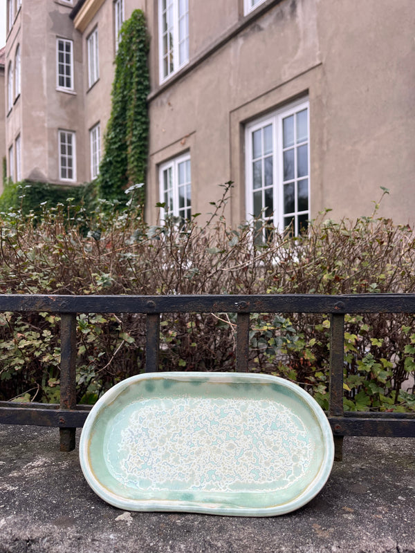 Ceramic light green medium dish