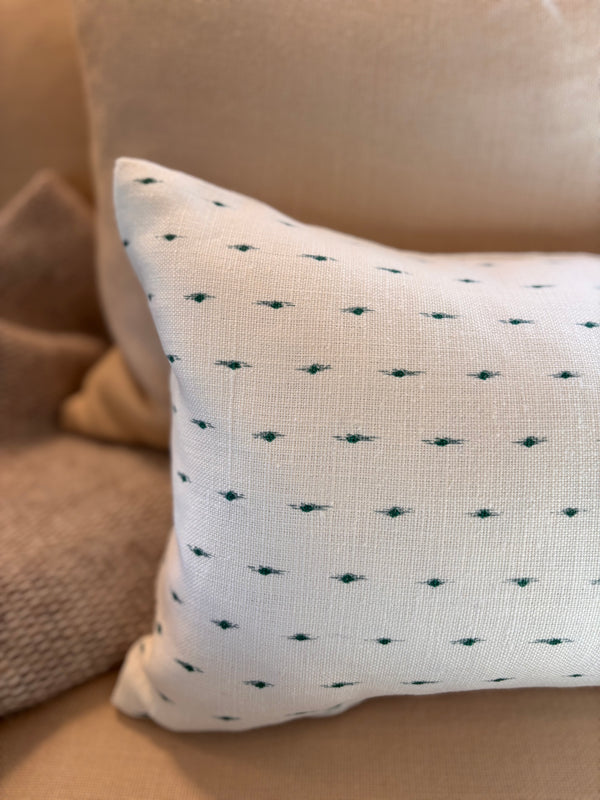 Helene Blanche cushion, Drop Emerald 30x50