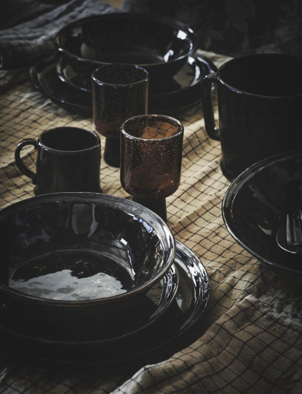 Dinner plate Dark Brown Rustic