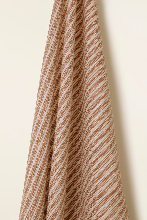 Rose Uniacke Tekstil, Heavy Weight Linen Ticking Rum and Raisin