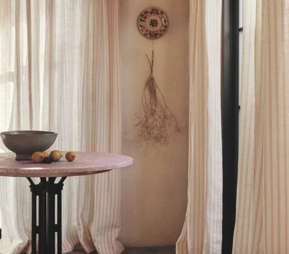 Helene Blanche Tekstil, Polka Stripe Rouge