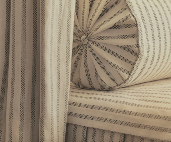 Helene Blanche Tekstil, Polka Stripe Creme-Noir