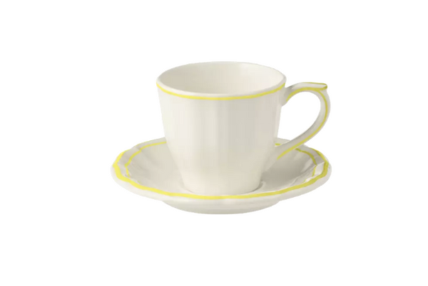 Gien Les Filet Citron, Teacup with saucer