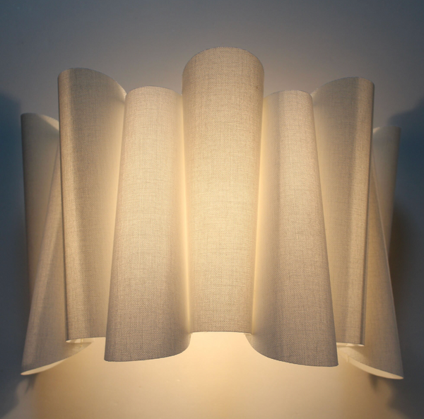 Wall scone linen white