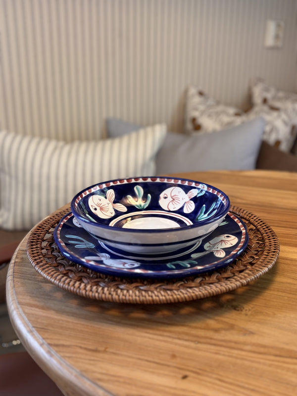 Amalfi Tableware Blue Fish