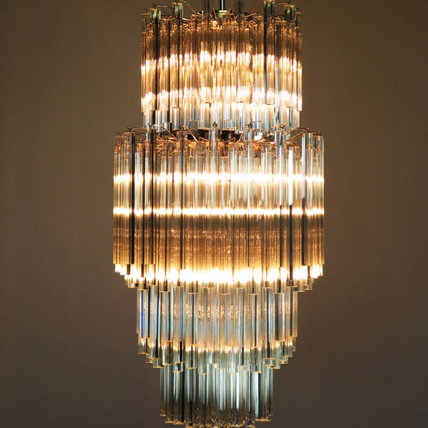 Murano Chandelier Transparent tridri with 242 prism - Arianna model