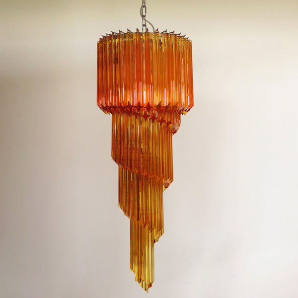 Murano Chandelier with 86 amberquadridri prisms