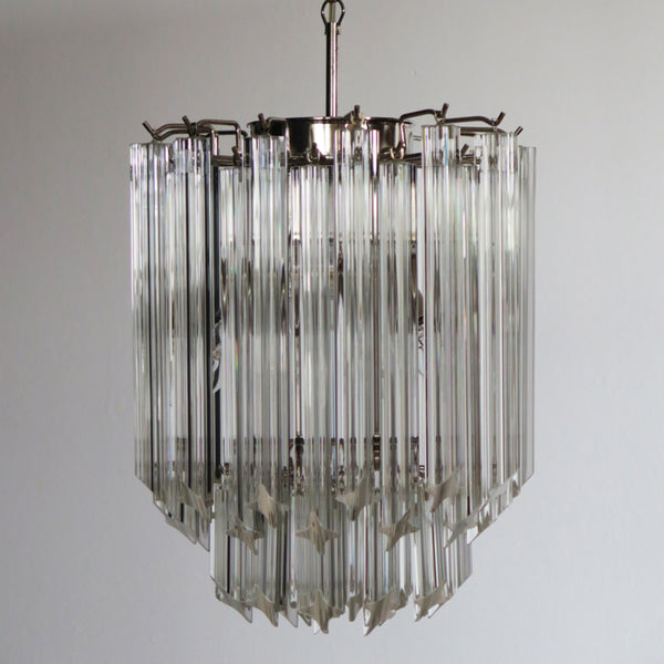 Murano Chandelier with 47 transparent prisms