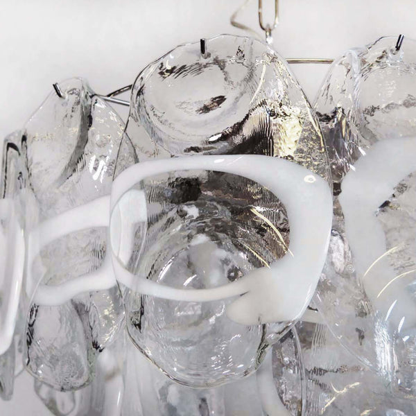 Murano chandelier lamp in Vistosi style with 23 glasses