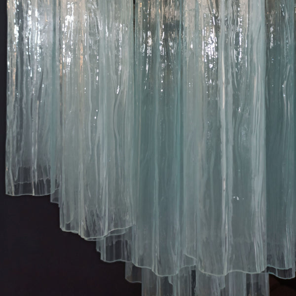 Murano Glass Tube Chandelier with 36 opal silk glass tubes