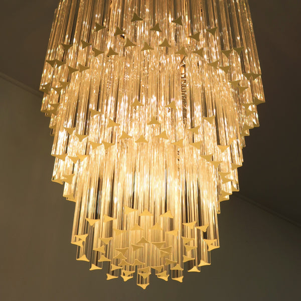 Murano Chandelier Transparent tridri with 242 prism - Arianna model