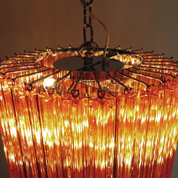 Murano Chandelier with 86 amberquadridri prisms