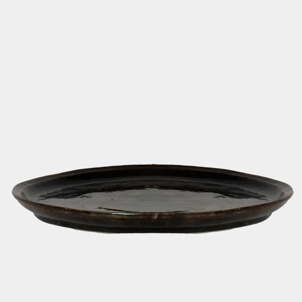 Dinner plate Dark Brown Rustic