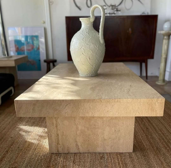 Travertine Sofabord