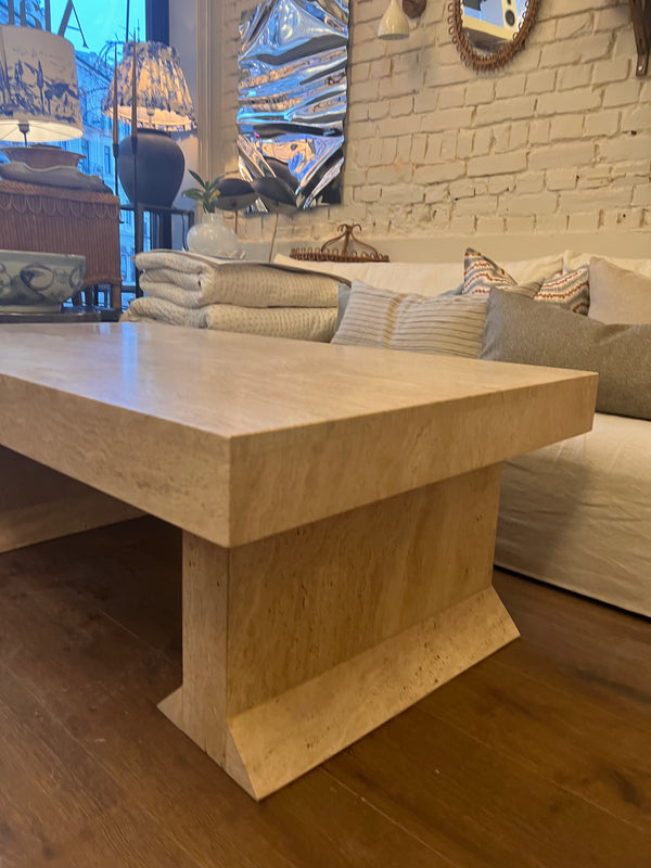 Travertine Sofabord