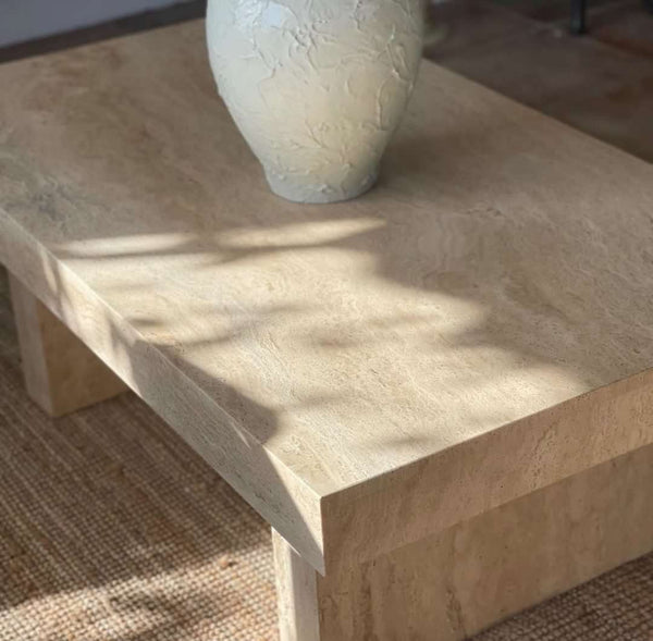 Travertine Sofabord